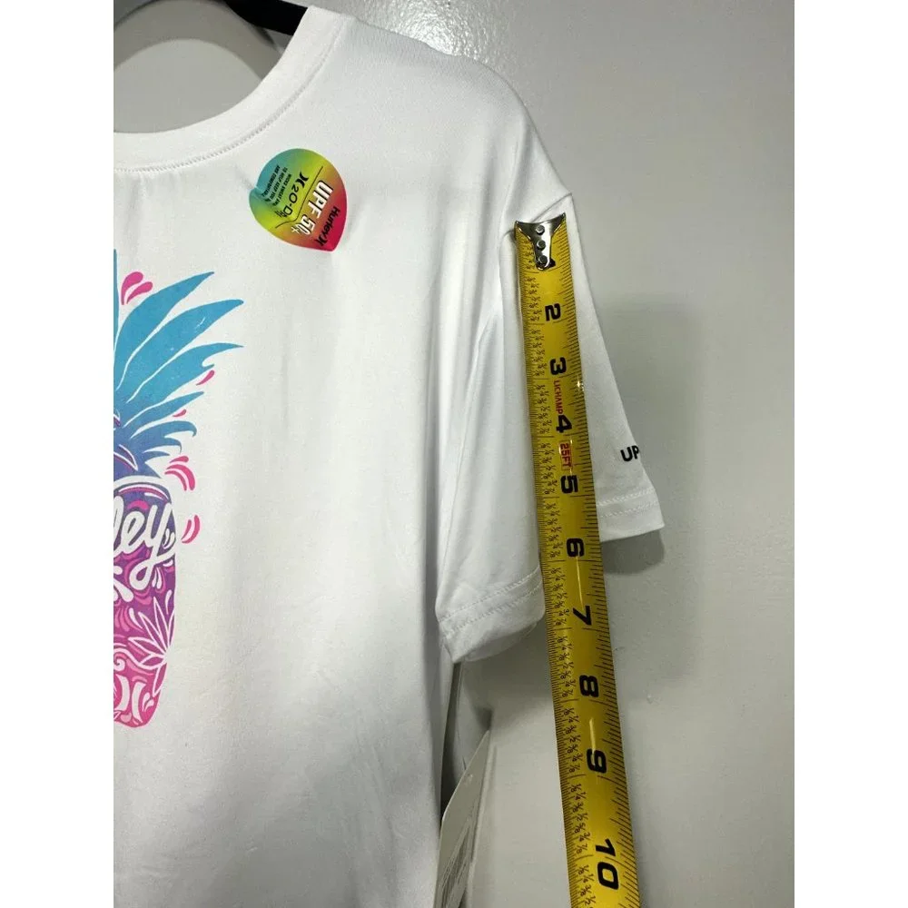 HURLEY Girls White UPF 50+ Shirt LARGE
